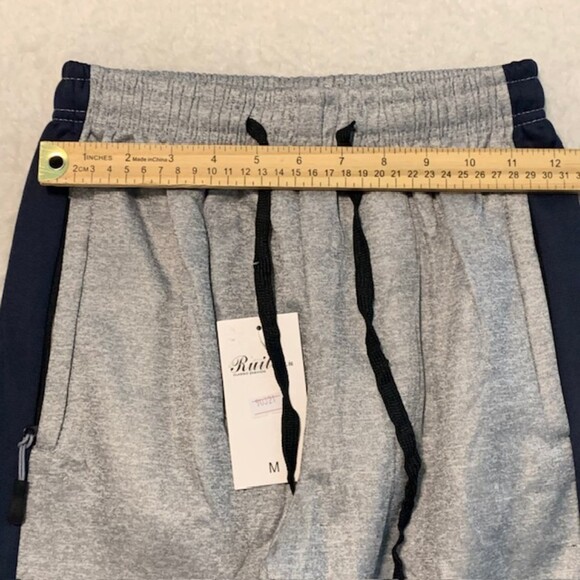 NWT Ruito Fashion Sports Youth Boys Gray Drawstring Ribbed Hem Jogger Pants Sz M - Picture 6 of 8